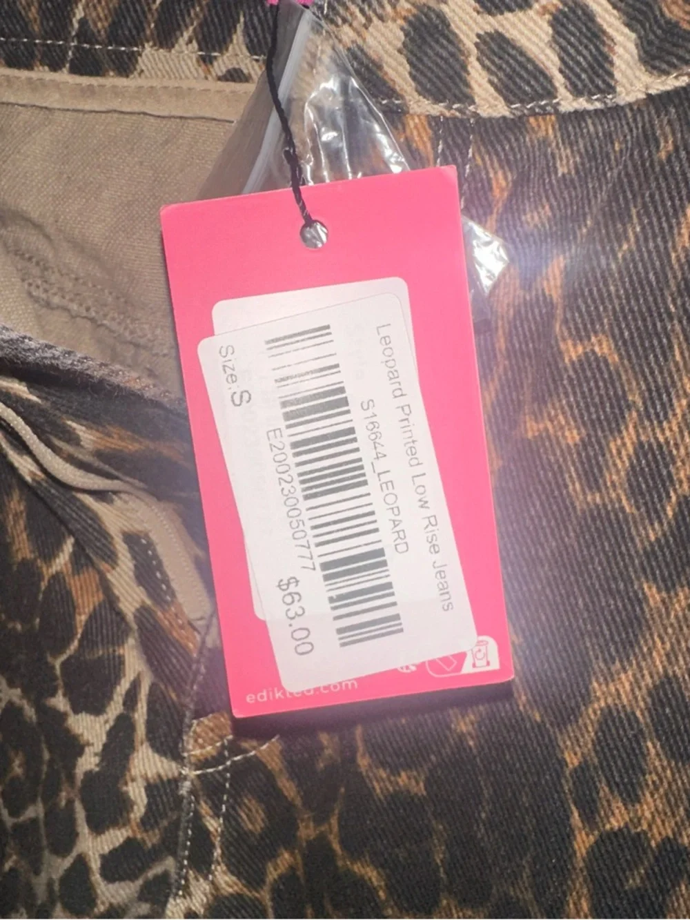 Edikted Leopard Print Low Rise Wide-Leg Pants Size Small - Picture 6 of 7